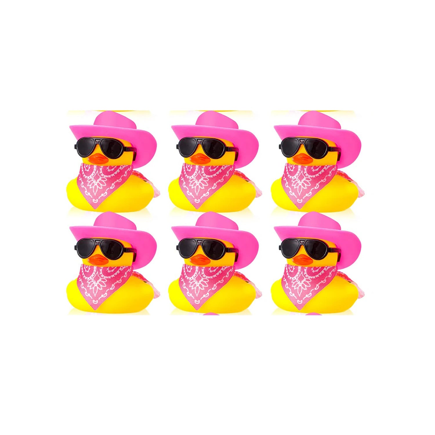 CowLost | product_id-6-pack-cowboy-rubber-ducks-with-hat-and-scarf-mini-party-favor-toys-for-shower-and-birthday |17