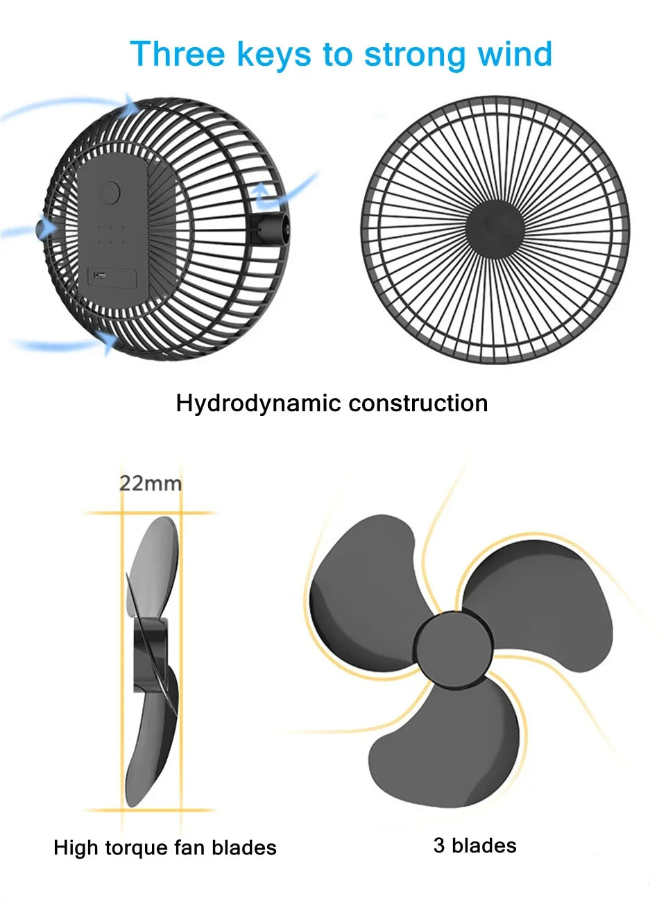 CowLost | product_id-portable-wireless-usb-charging-clip-fan-4-speed-10000mah-for-home-travel |10