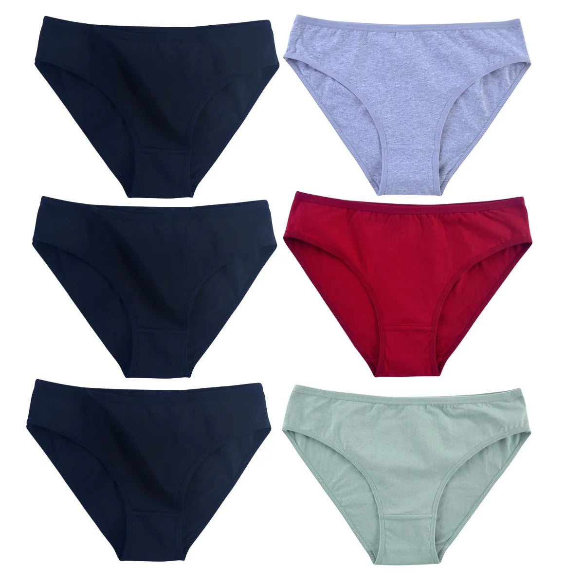 CowLost | product_id-6pcs-women-seamless-cotton-briefs-m-xl-solid-color-comfortable-panties |13