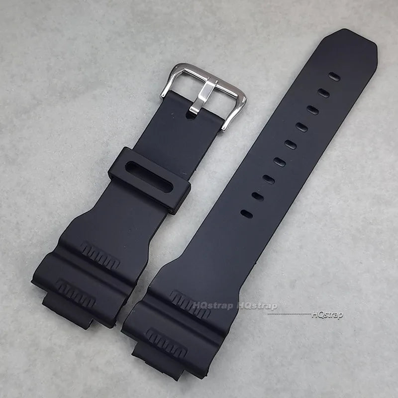 Black Silicone PU Watchband for GW-7900B G-7900SL GR-7900NV G7900 Series 16x28mm Bracelet