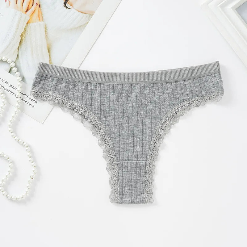 CowLost | product_id-women-cotton-low-waist-brazilian-lace-g-string-panties-t-back-m-xl |12