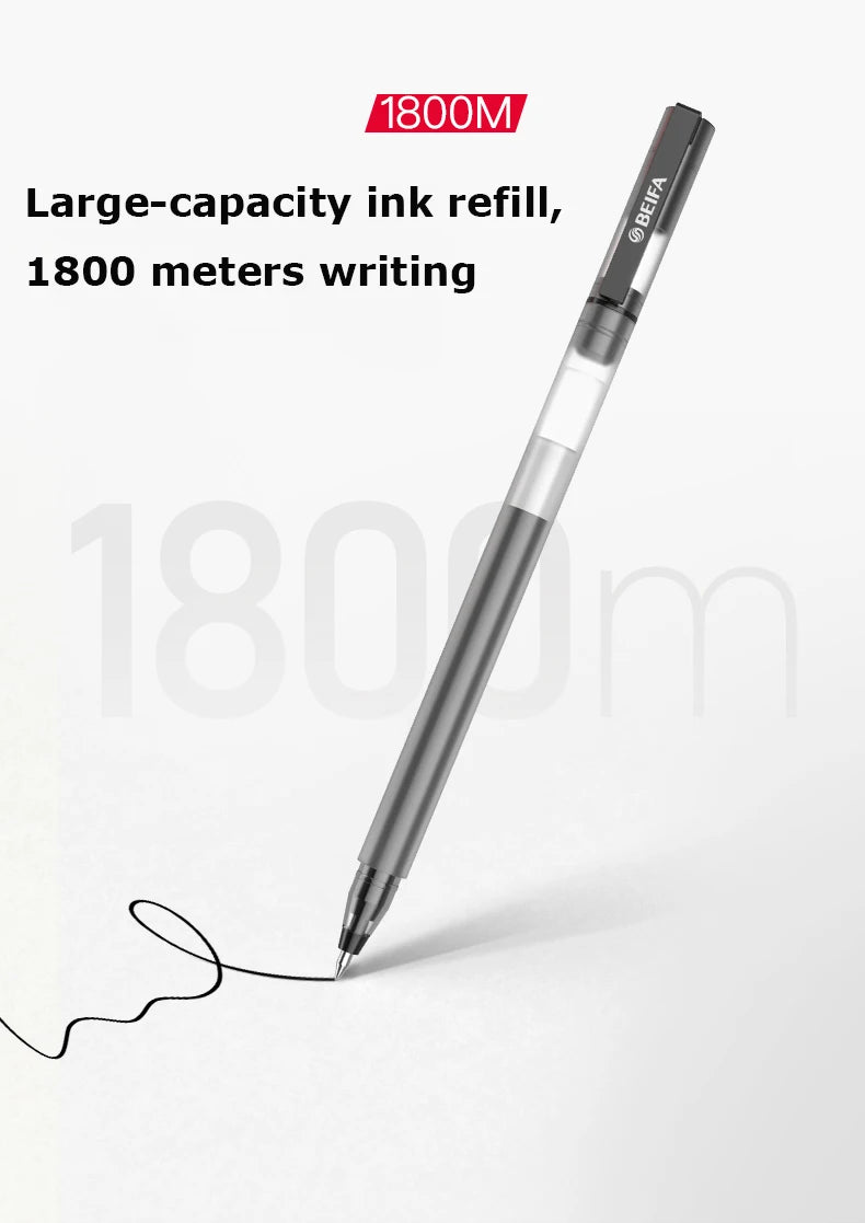 CowLost | product_id-beifa-5-10pcs-0-5mm-gel-pens-black-blue-red-ink-refills-large-capacity-water-based-office-school-pens |5