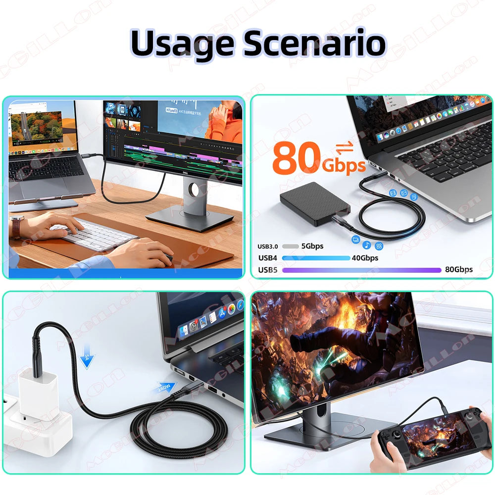 CowLost | product_id-mcgillon-pd240w-80gbps-thunderbolt-5-usb-c-to-usb-c-cable-16k-48v-5a-for-iphone-17-pro-macbook-pro-tablet-laptop |6