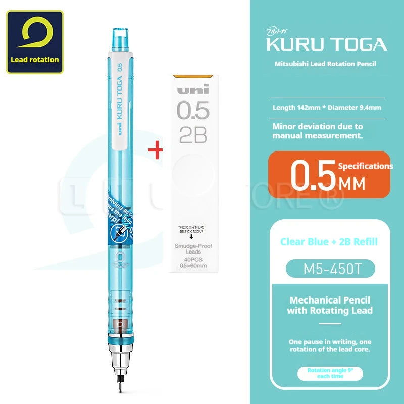 CowLost | product_id-uni-kuru-toga-450t-0-5mm-mechanical-pencil-with-ergonomic-grip-and-anti-smudge-lead-auto-rotating-tip-for-writing-and-sketching |23
