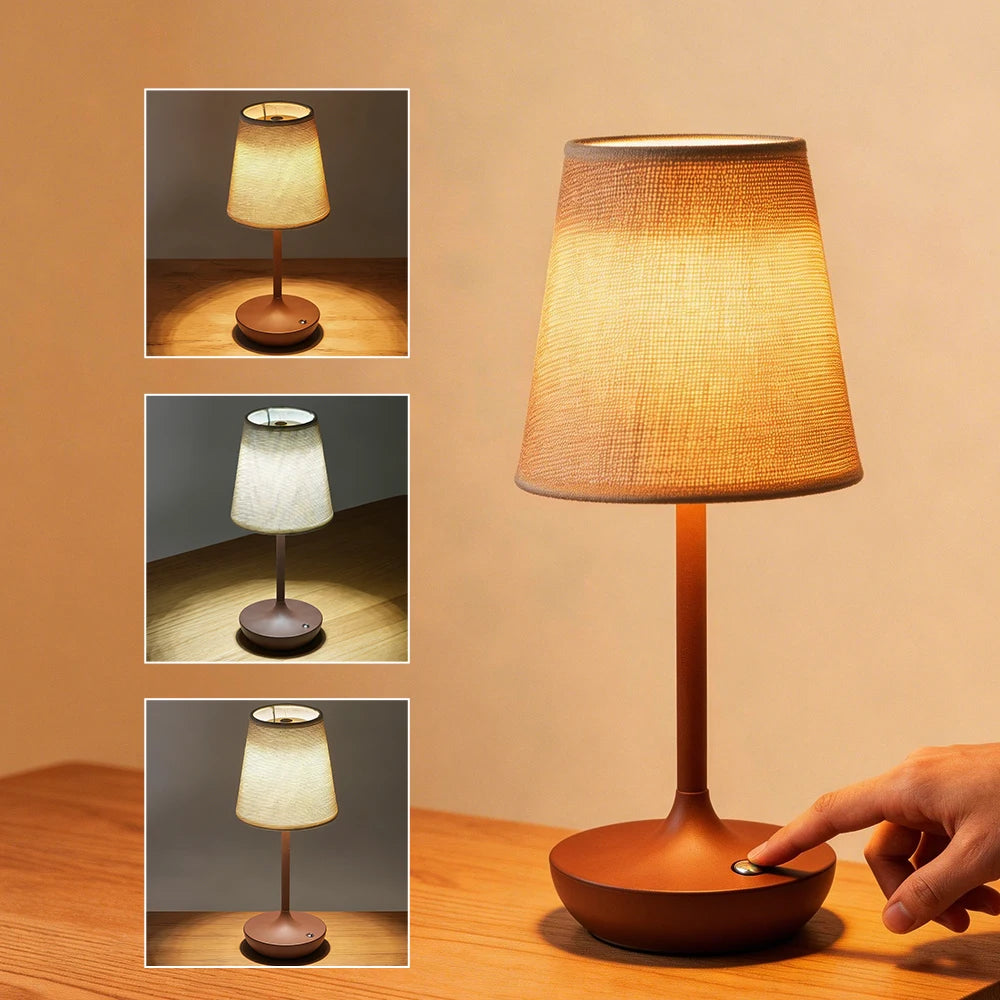 CowLost | product_id-3-color-fabric-led-table-lamp-usb-rechargeable-dimmable-bedside-light |9