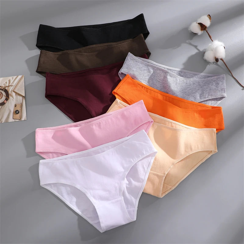 CowLost | activewear-pants-4pcs-womens-low-waist-cotton-seamless-stretchy-panties-set |5