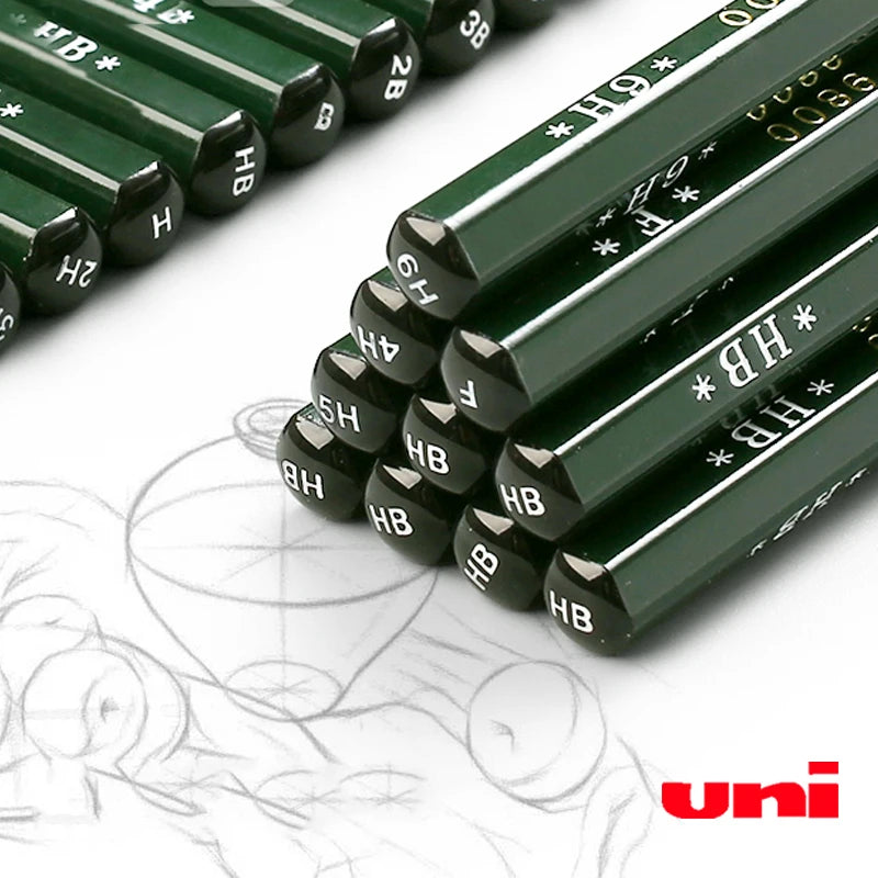 CowLost | product_id-uni-japanese-12pcs-9800-hb-14b-professional-sketch-pencil-set |3