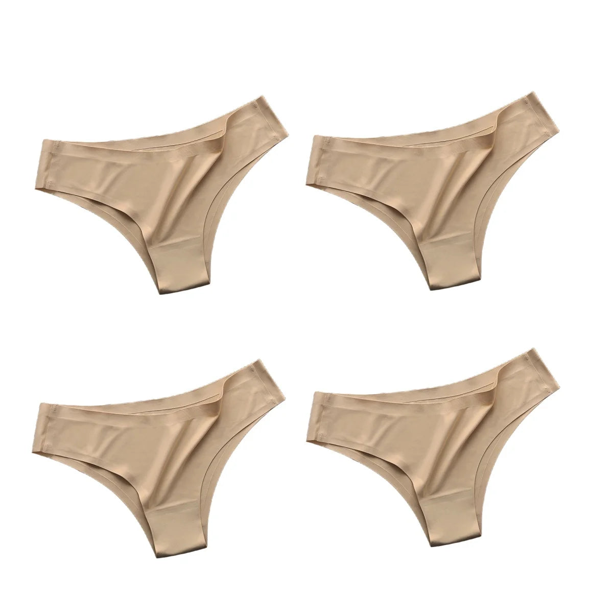 CowLost | product_id-4pcs-women-s-ice-silk-low-rise-brazilian-briefs-soft-breathable-panties-m-xl |22
