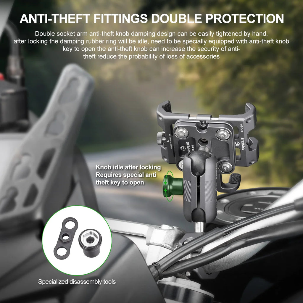 CowLost | product_id-fanaue-motorcycle-phone-holder-with-vibration-dampener-for-atv-utv-scooter-handlebar-gps |7