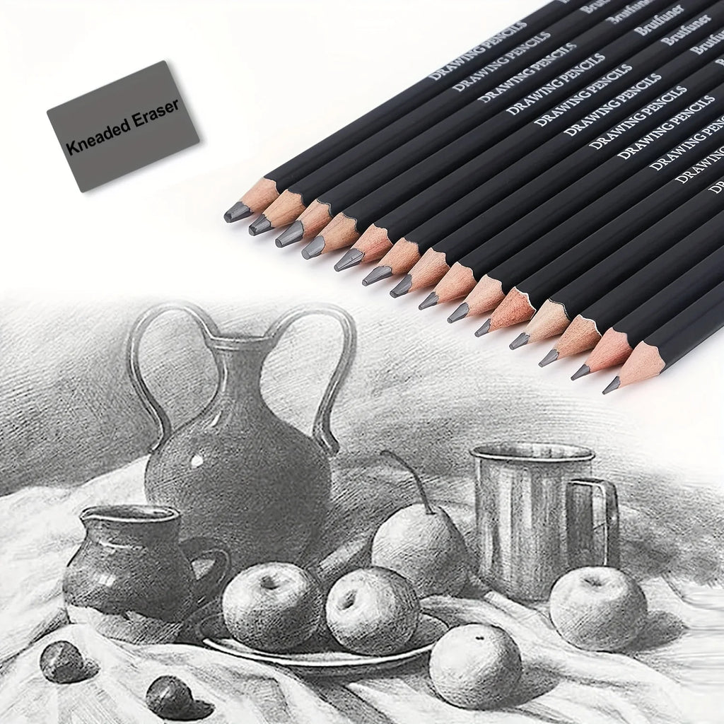 CowLost | standard-erasers-product_id-29pcs-portable-drawing-and-sketching-pencil-set-with-charcoal-sharpener-and-eraser |19