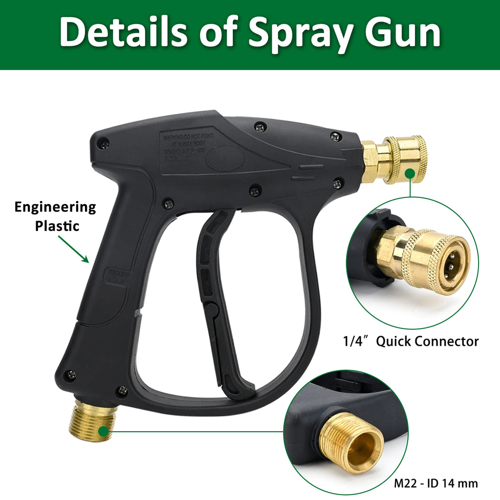 CowLost | pressure-washer-water-gun-with-car-cleaning-hose-connector-for-karcher-nilfisk-parkside-bosch |2