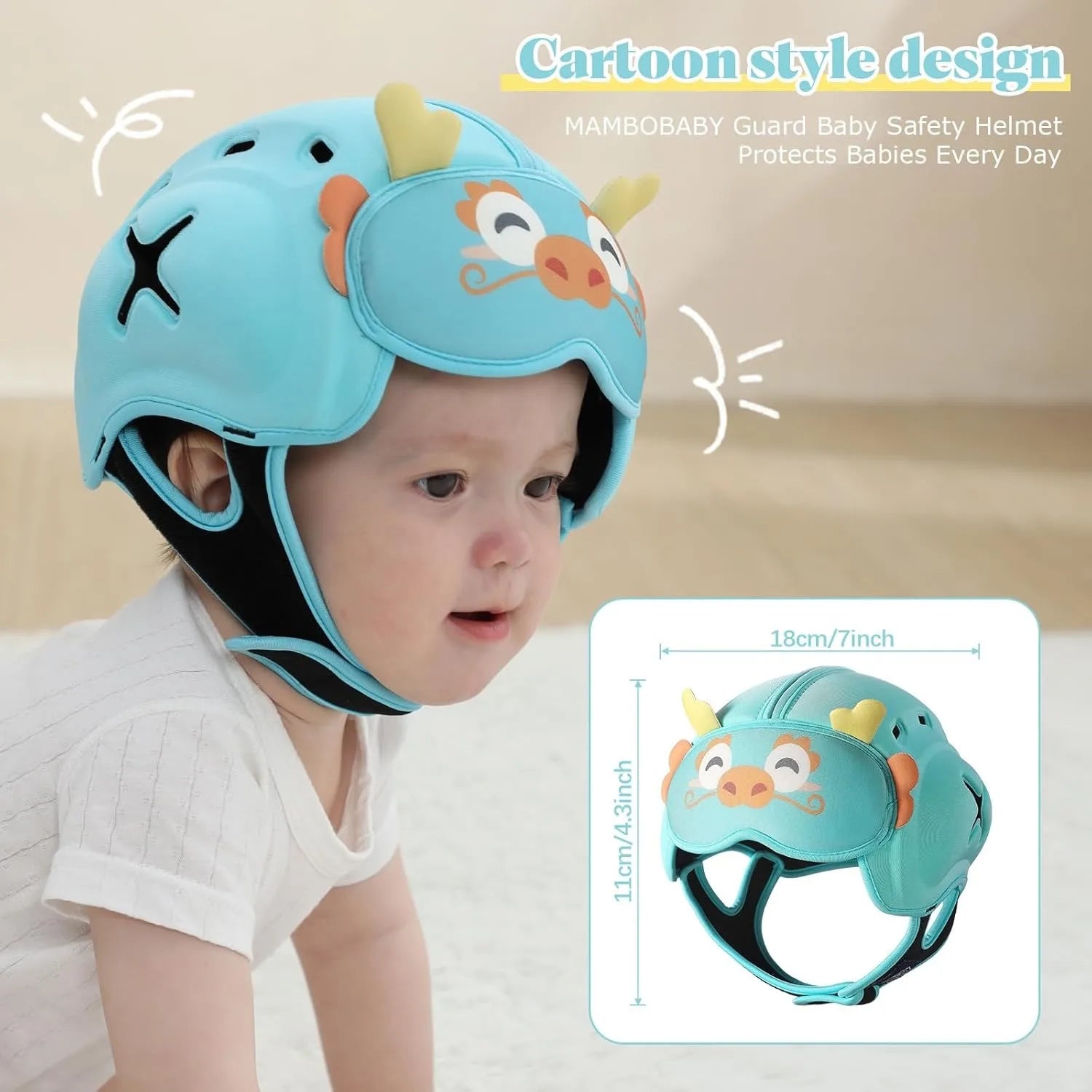 CowLost | mambobaby-guard-hat-cn-dragon-safe-anti-shock-baby-helmet |6