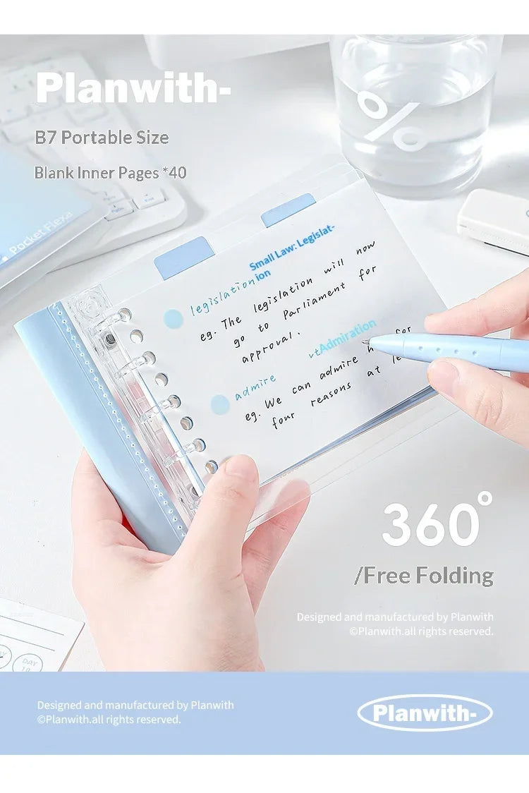 CowLost | product_id-planwith-b7-softcover-loose-leaf-notebook-refillable-pocket-binder-for-homework-journal-and-mistake-correction |15