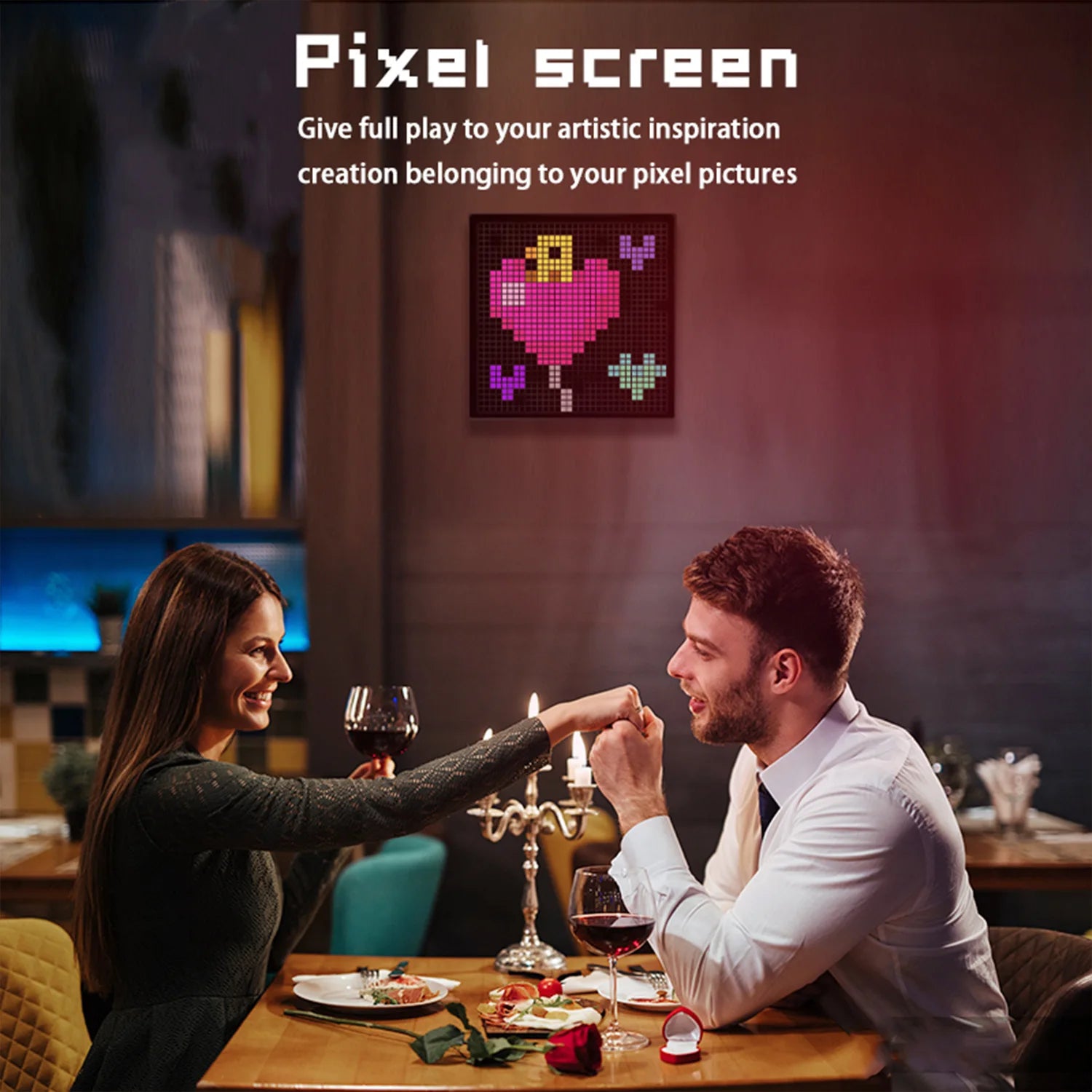 32x32 RGB USB LED Matrix Display Panel with APP Control for Text and Graphics