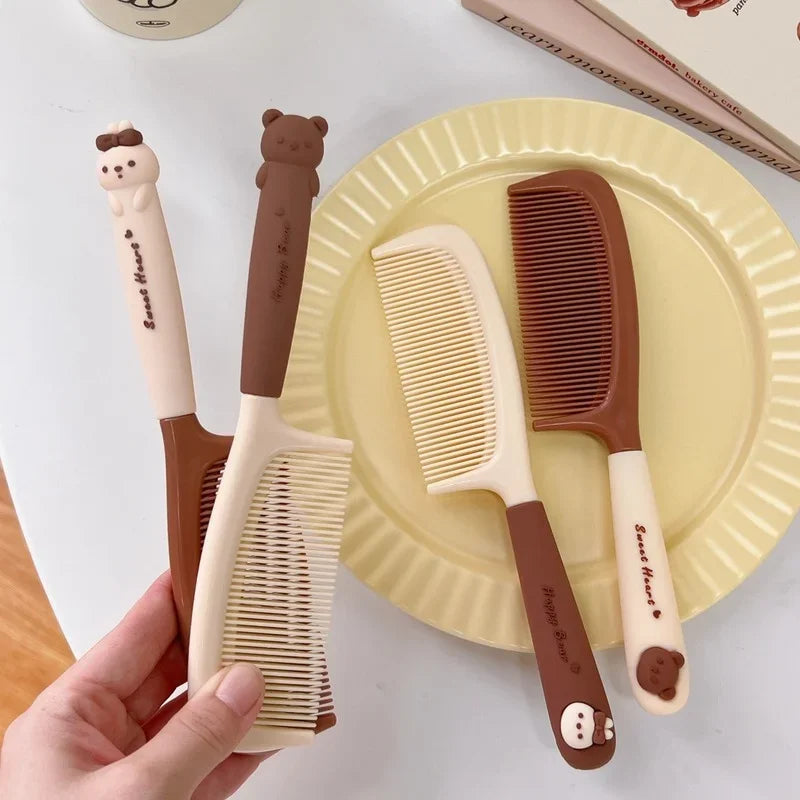 1pc Cute Cartoon Baby Hair Brush Milk Tea Color