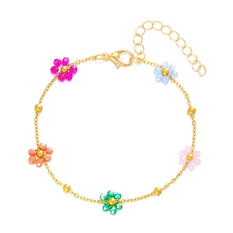 CowLost | vintage-boho-love-heart-crystal-colorful-anklet-for-women |25