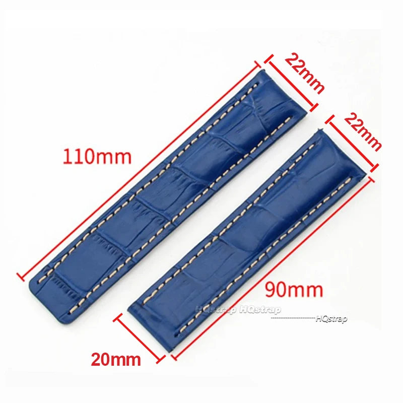 CowLost | bracelets-product_id-22mm-24mm-genuine-leather-cowhide-watchband-for-breitling-with-metal-folding-buckle |9