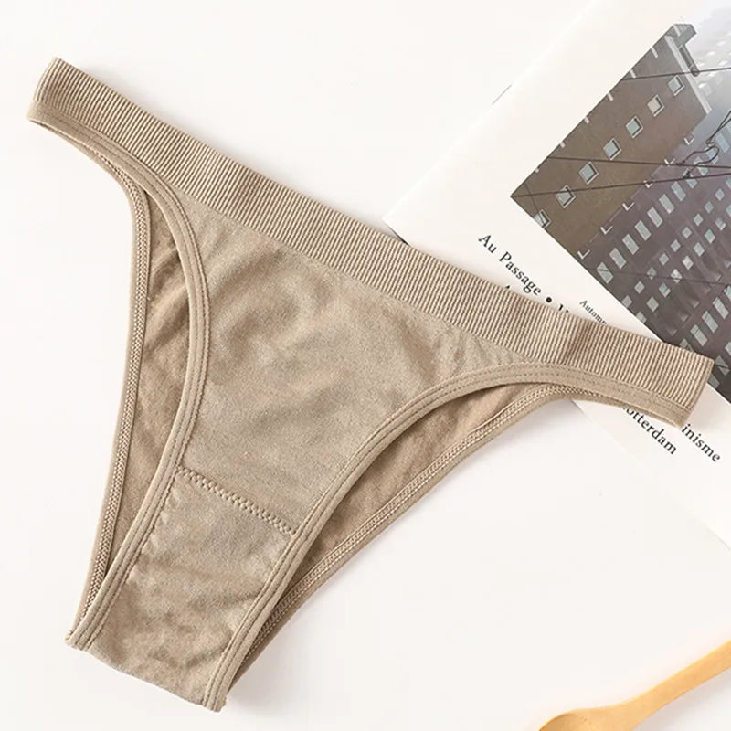 CowLost | product_id-10pcs-womens-seamless-ribbed-high-leg-sports-thong-underwear-set |14