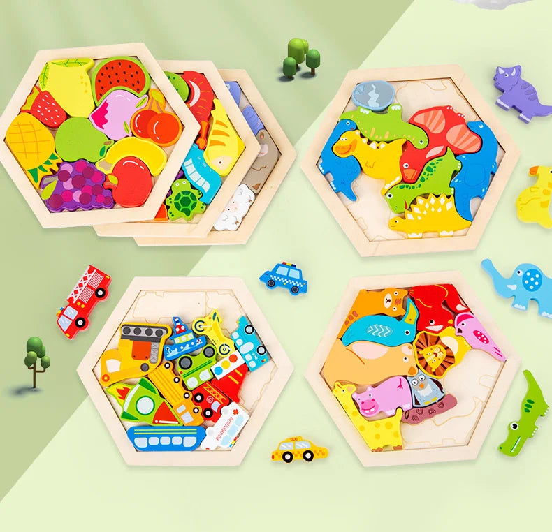 CowLost | fencing-barriers-wooden-baby-jigsaw-puzzle-toy-creative-3d-puzzle |8