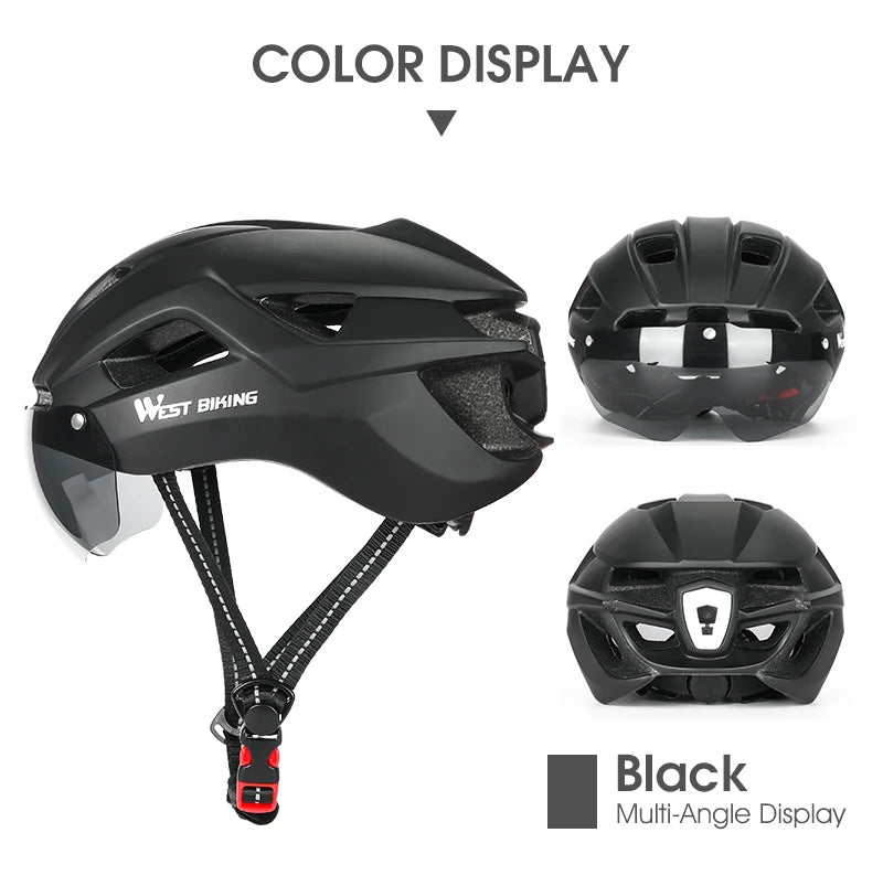 CowLost | west-biking-integrated-ultralight-bike-helmet-with-taillight-goggle-men-women-cycling-safety-hat-mtb-road-bike-motorcycle-helmet |34