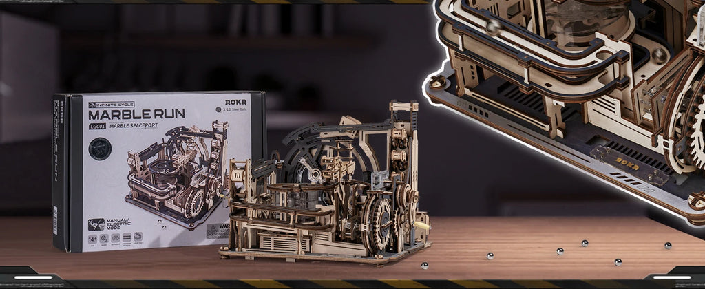 CowLost | fencing-barriers-robotime-rokr-electric-marble-spaceport-model-kit-3d-puzzle |13