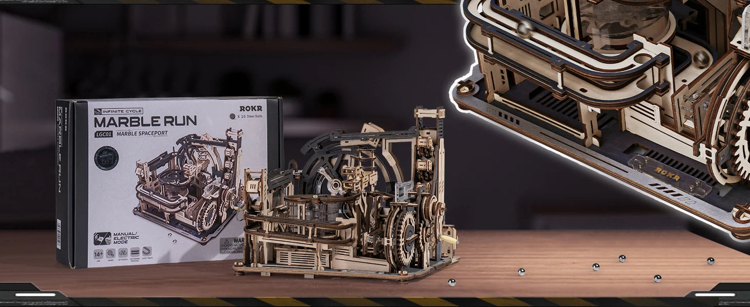 CowLost | fencing-barriers-robotime-rokr-electric-marble-spaceport-model-kit-3d-puzzle |13