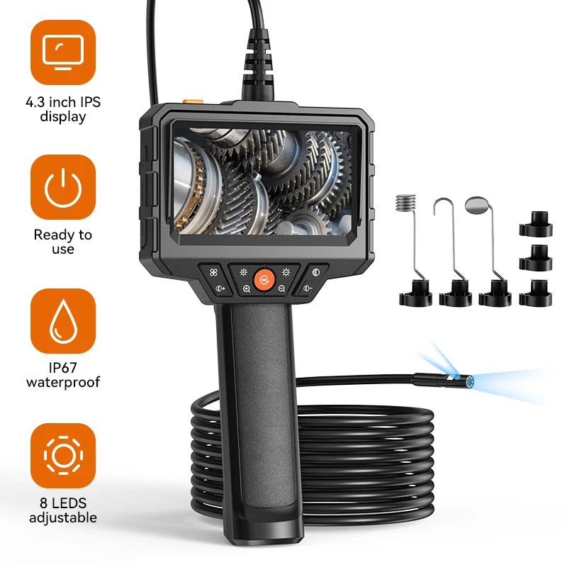 CowLost | 1080p-industrial-endoscope-single-dual-lens-automotive-borescope-4-3-inch-ip67-drain-pipe-channel-inspection-camera-for-pipe-car |1