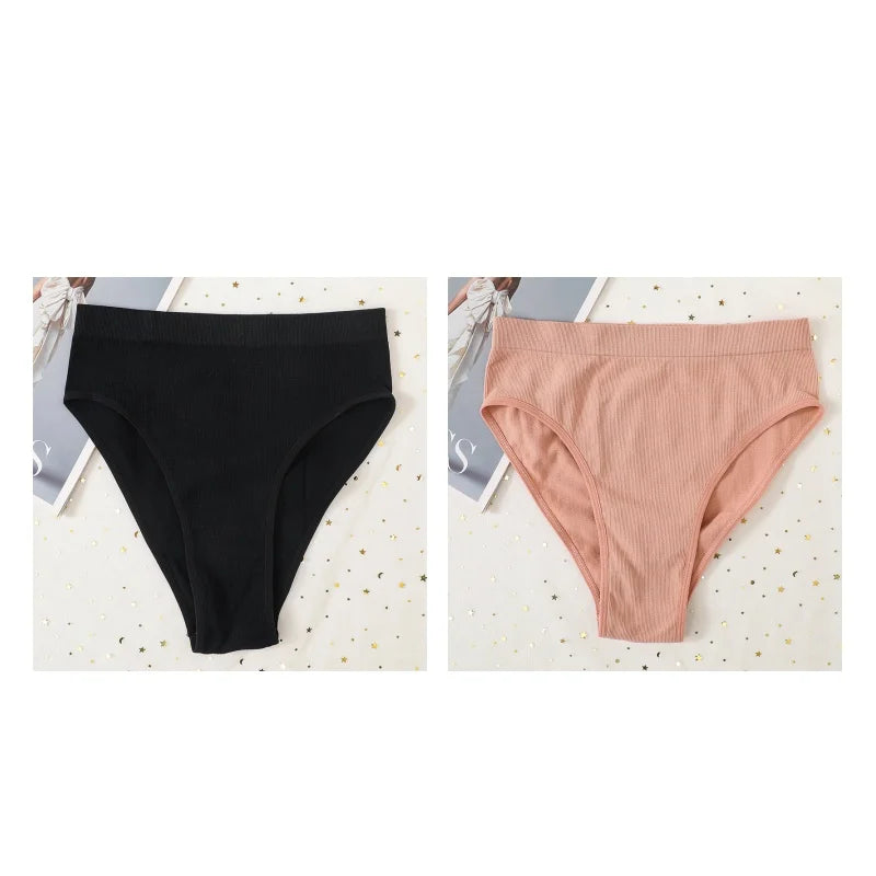 CowLost | product_id-2-pack-seamless-high-waist-womens-briefs-high-leg-solid-panties-s-l |32