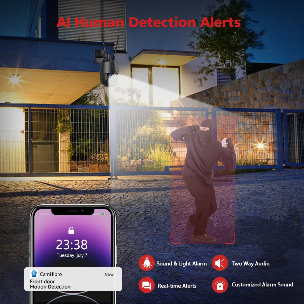 CowLost | outdoor-surveillance-camera-wifi-4g-poe-8mp-5mp-30x-optical-zoom-ai-auto-tracking-150m-ir-distance-metal-ptz-security-camera |4