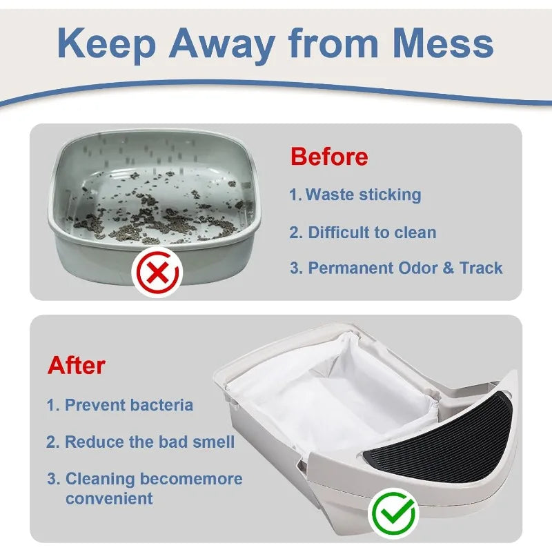 100 Count Cat Litter Box Liners Bags