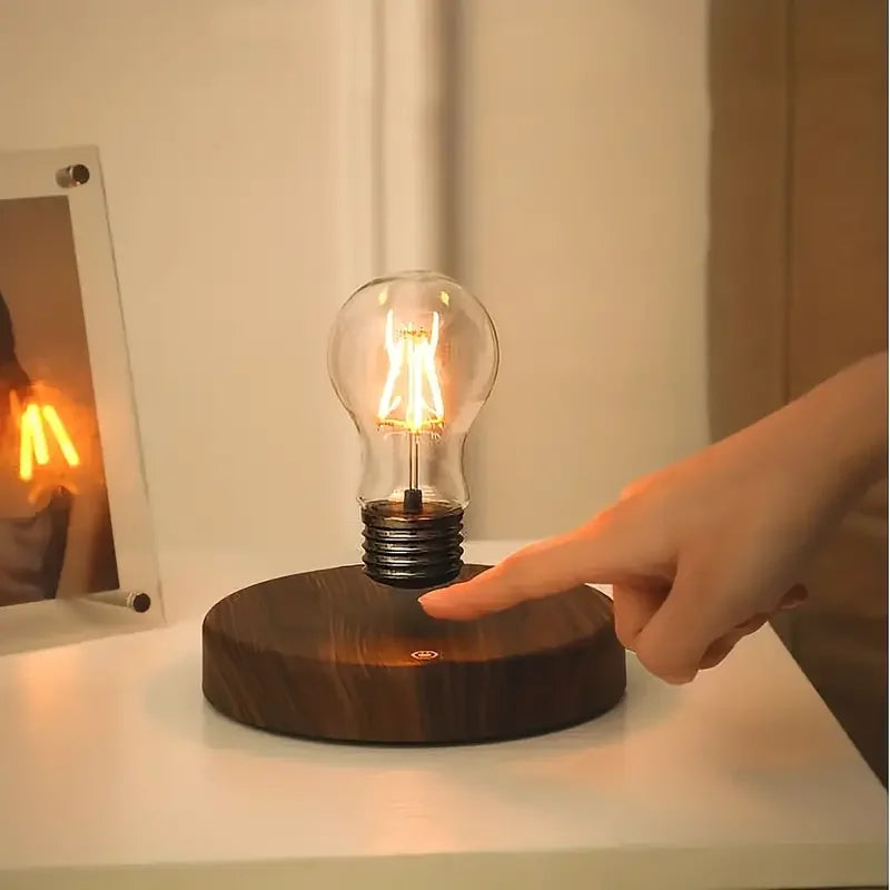Wireless Levitating Magnetic Floating LED Night Light with 360° Rotation for Room and Office