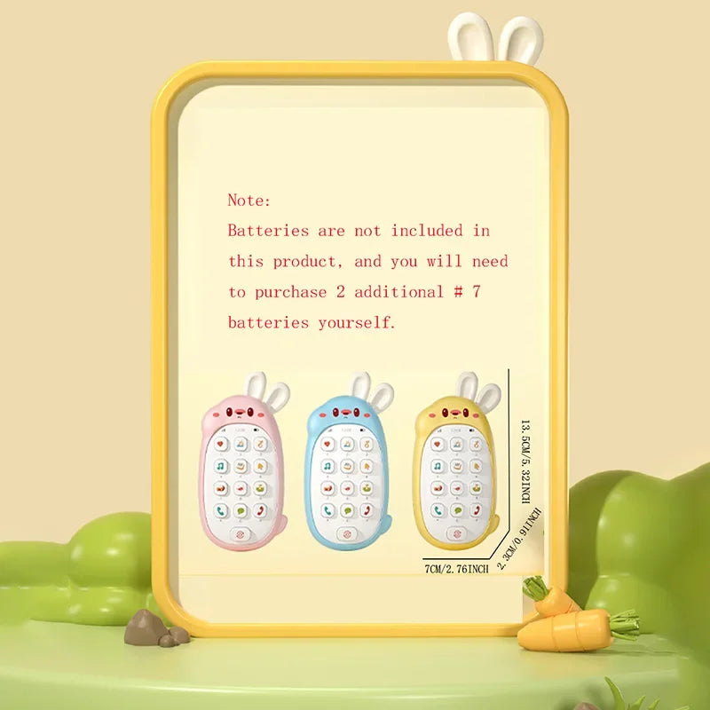 CowLost | product_id-baby-chewing-toy-phone-non-toxic-odorless-music-rabbit-toy-no-battery |9