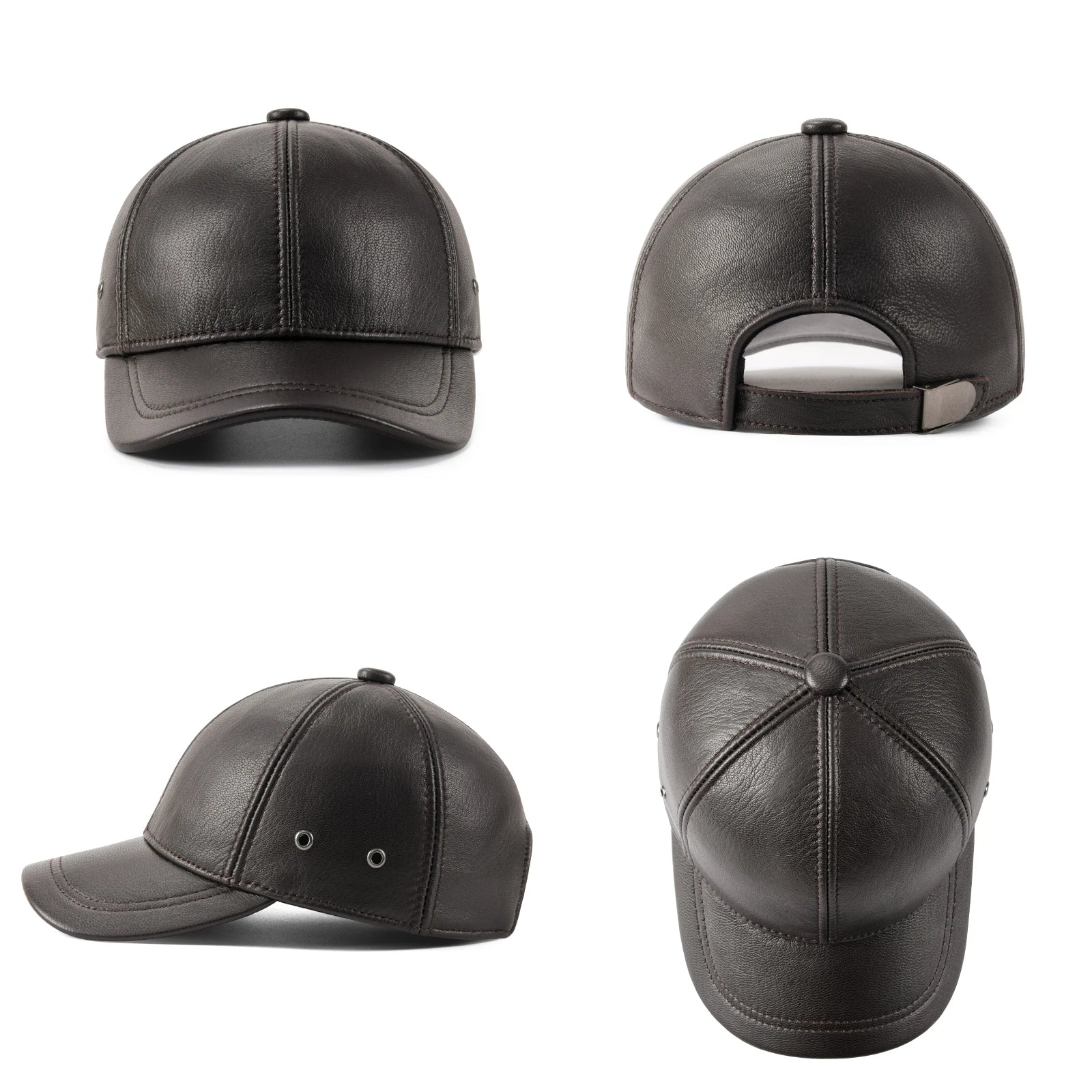 CowLost | feinion-genuine-leather-unisex-baseball-cap |6