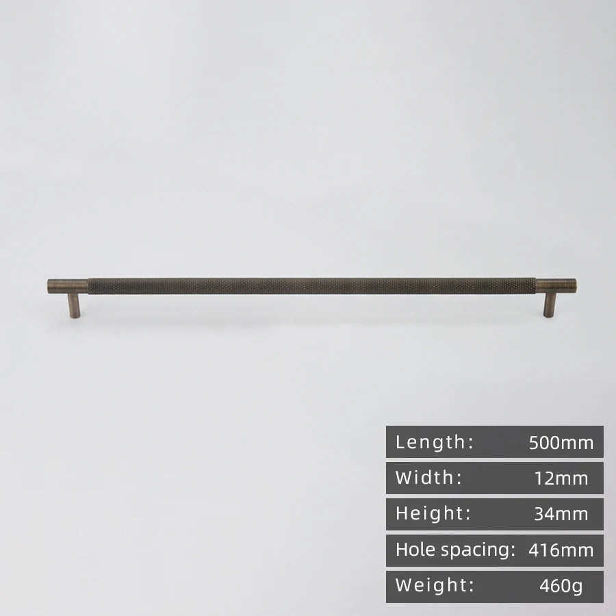 CowLost | kedlo-european-luxury-solid-brass-embossed-gold-500mm-long-handle-american-retro-antique-drawer-t-handle |25
