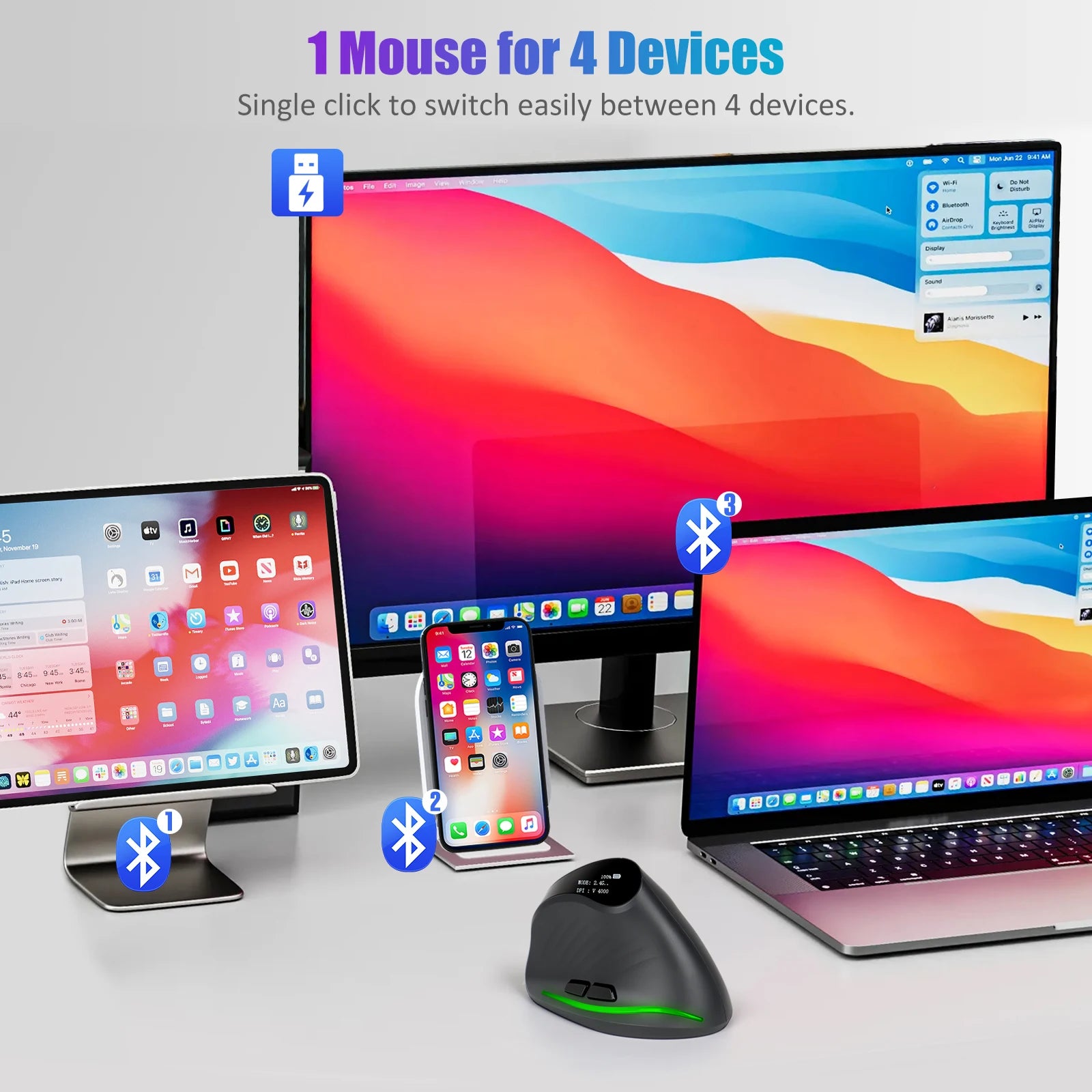 CowLost | product_id-lefon-f35c-ergonomic-vertical-wireless-bluetooth-mouse-4000dpi-oled-screen-for-pc-laptop |4