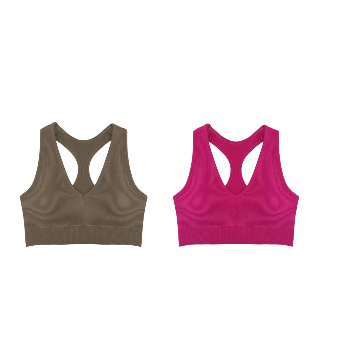 CowLost | product_id-2pcs-seamless-wireless-padded-y-back-breathable-sports-bras-for-women |16