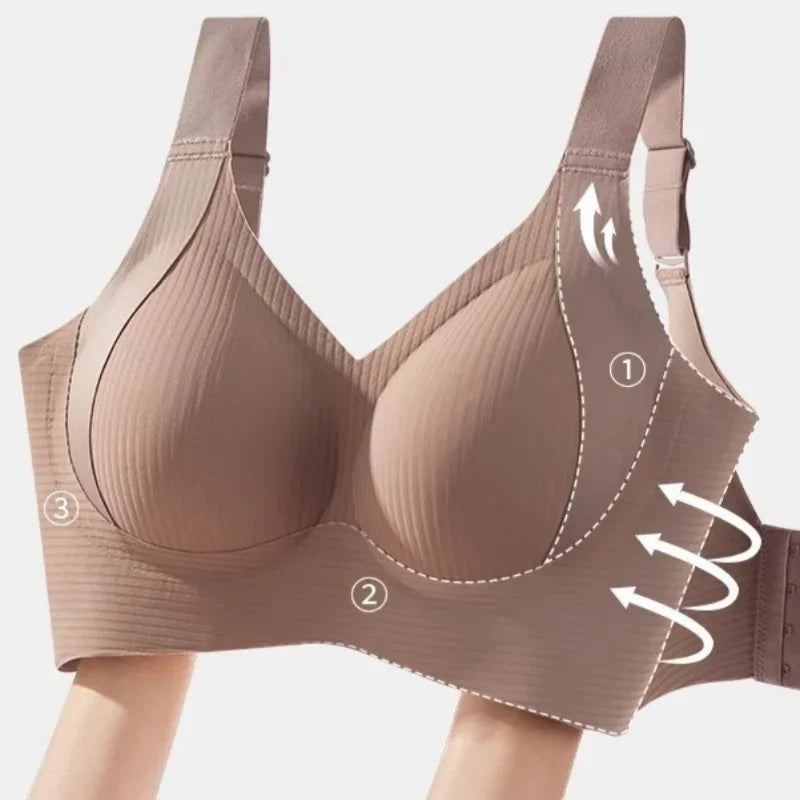 CowLost | product_id-plus-size-wireless-push-up-seamless-bra-v-neck-wide-straps-m-4xl |5