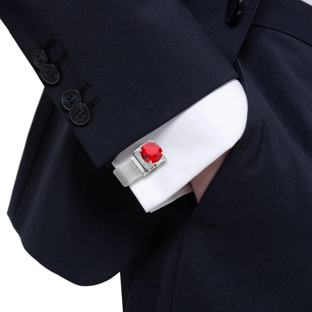 CowLost | clothing-accessories-hawson-mens-silver-birthstone-crystal-cufflinks-luxury |28