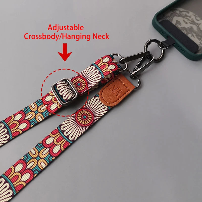 CowLost | uncategorized-adjustable-retro-totem-pattern-crossbody-cell-phone-lanyard |4