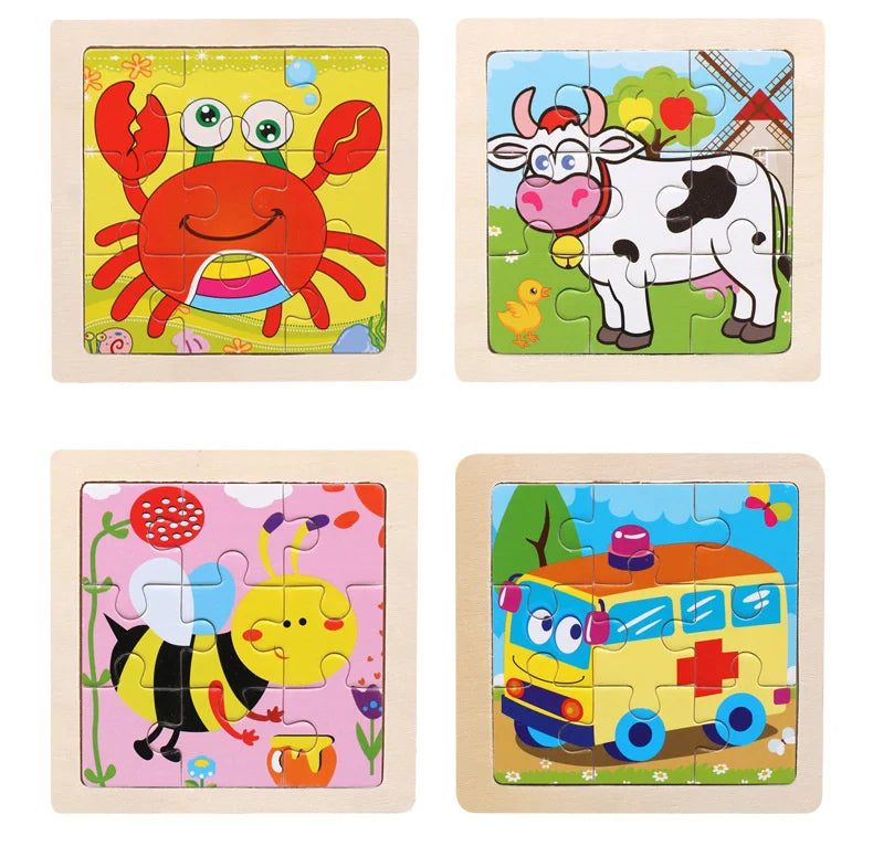 CowLost | fencing-barriers-11x11cm-3d-wooden-baby-puzzle-toy-educational-tangram |16