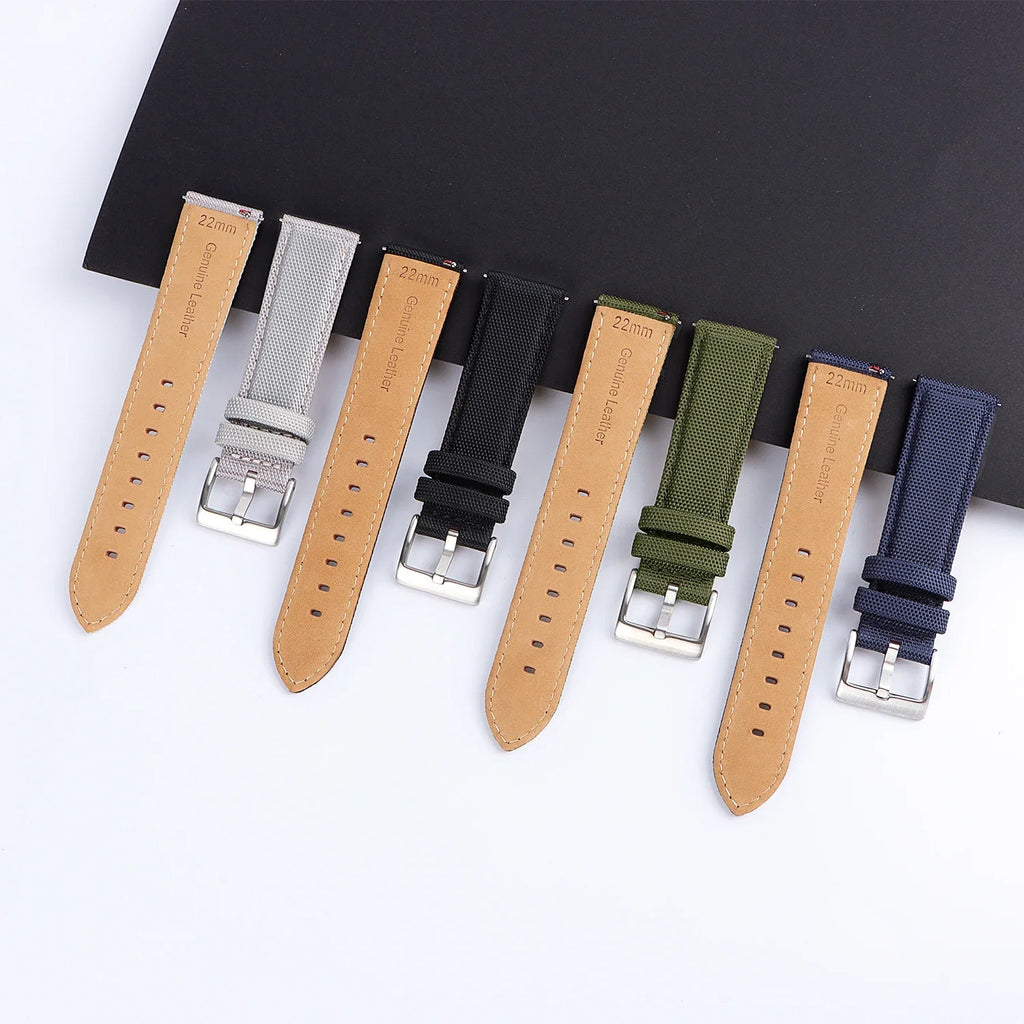 CowLost | product_id-20-22mm-genuine-leather-nylon-quick-release-watch-strap-for-rolex-seiko-huawei |18