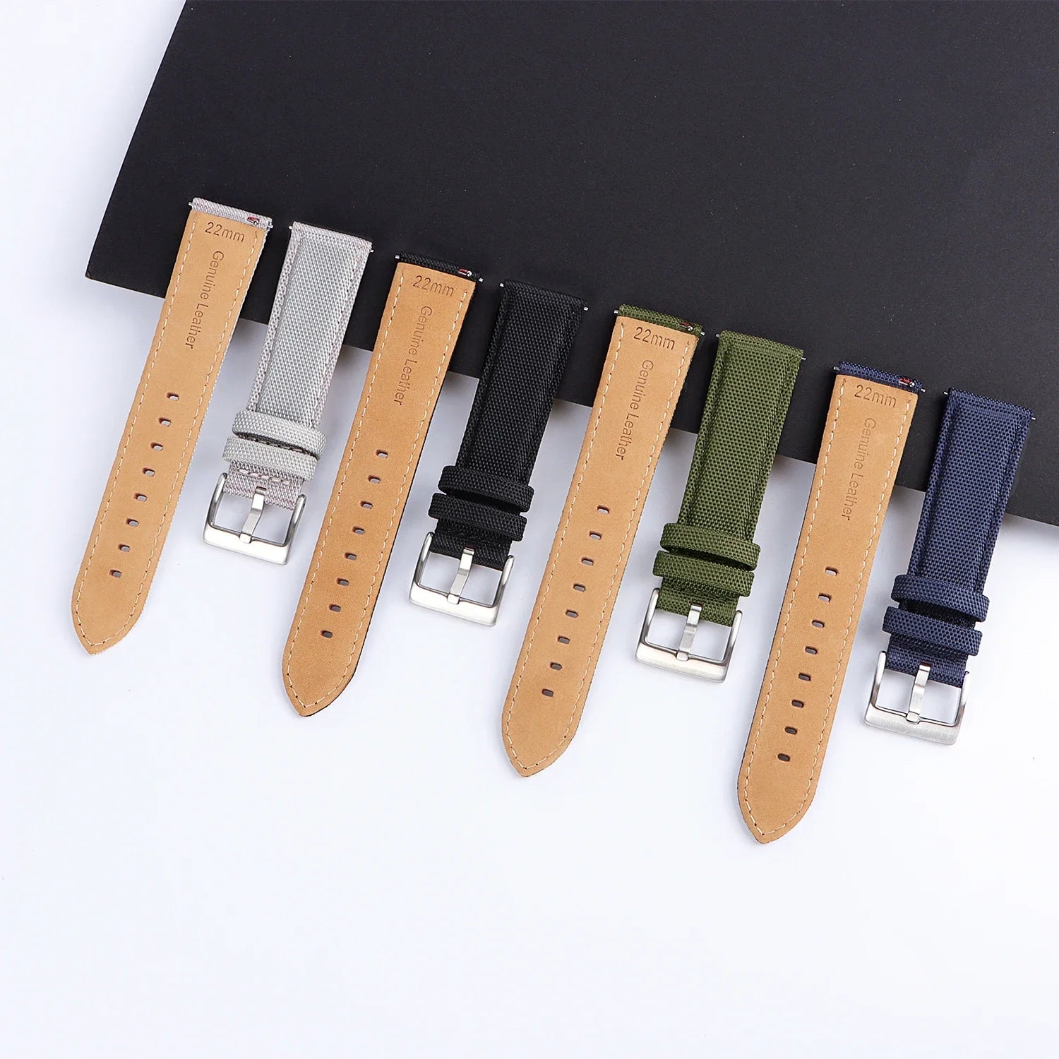 CowLost | product_id-20-22mm-genuine-leather-nylon-quick-release-watch-strap-for-rolex-seiko-huawei |18
