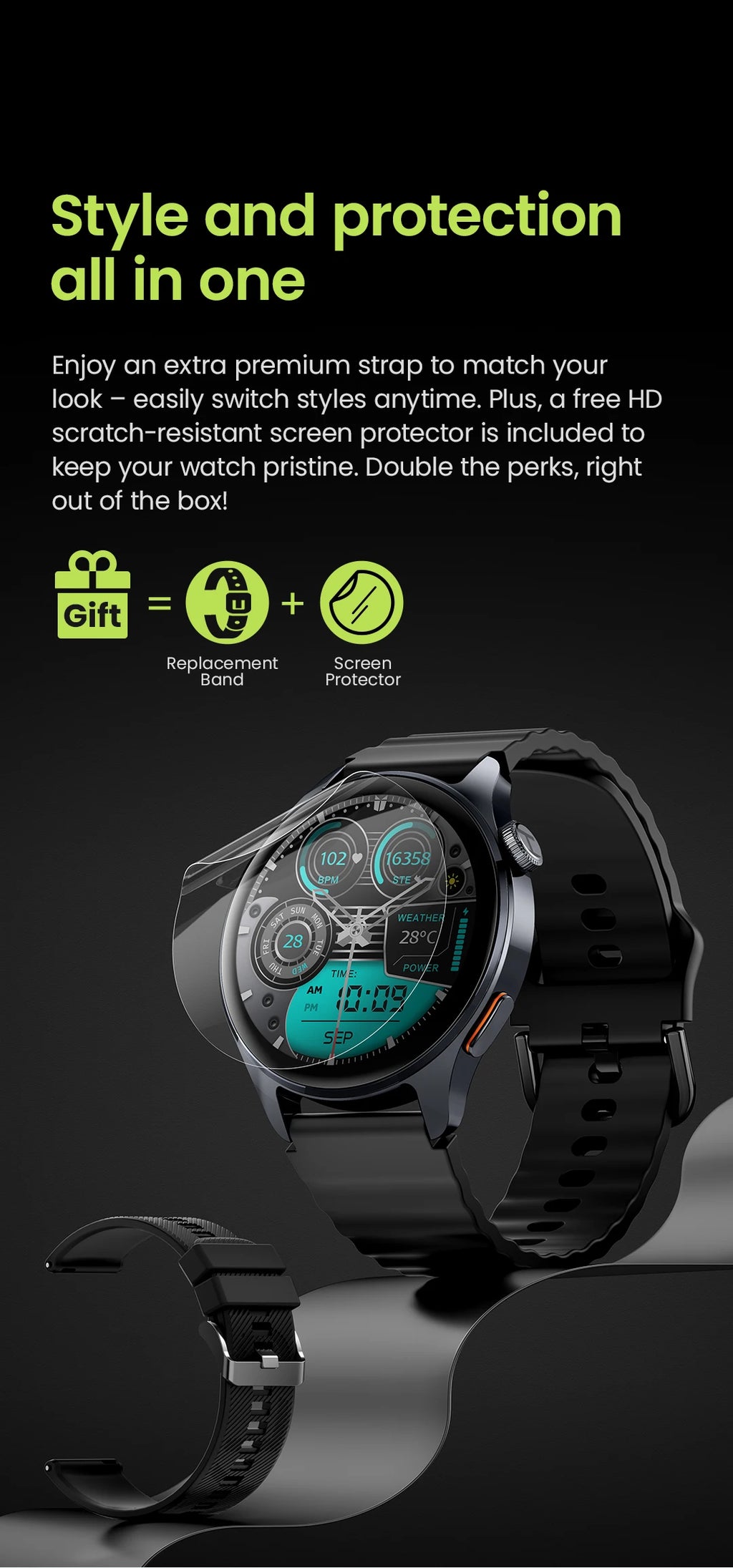 CowLost | haylou-watch-4s-gps-smartwatch-1-43-hd-amoled-display |9