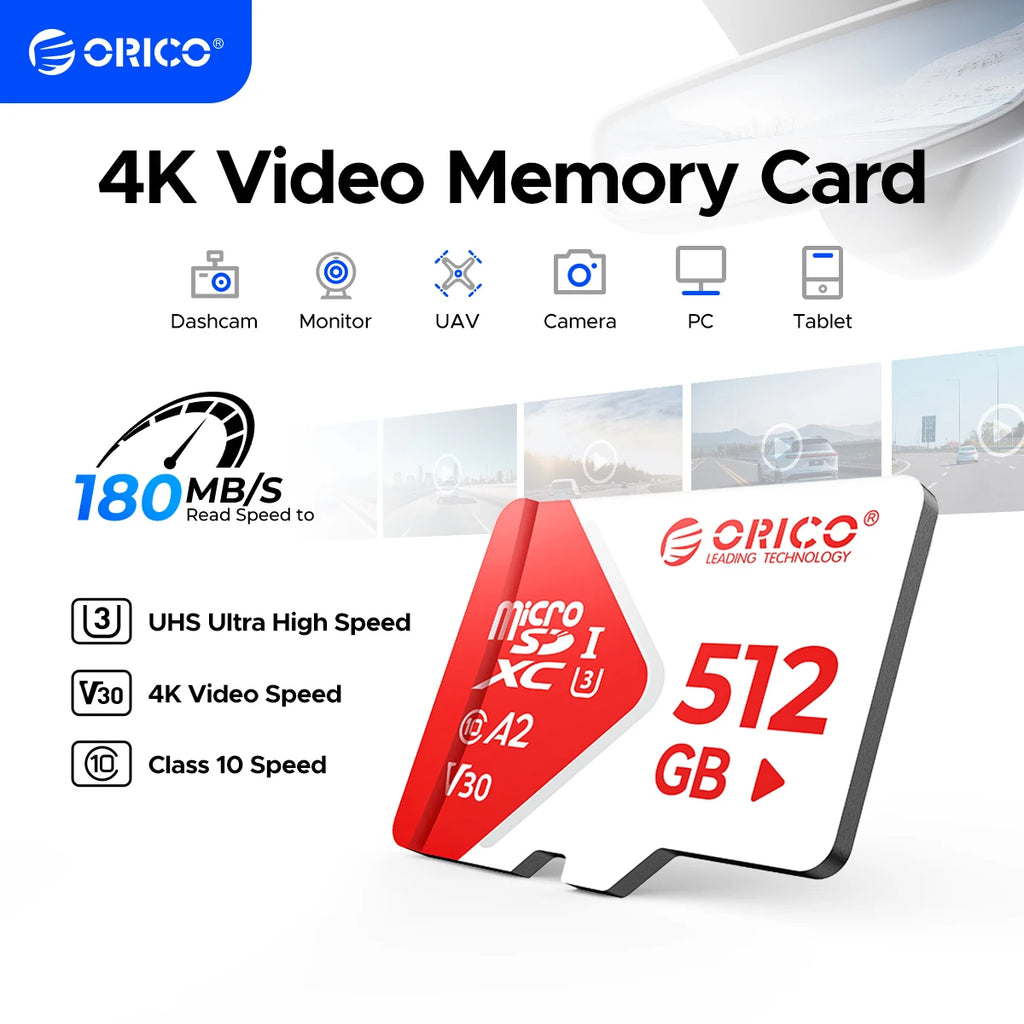 CowLost | orico-ultra-microsdxc-memory-card-up-to-180mb-s |1