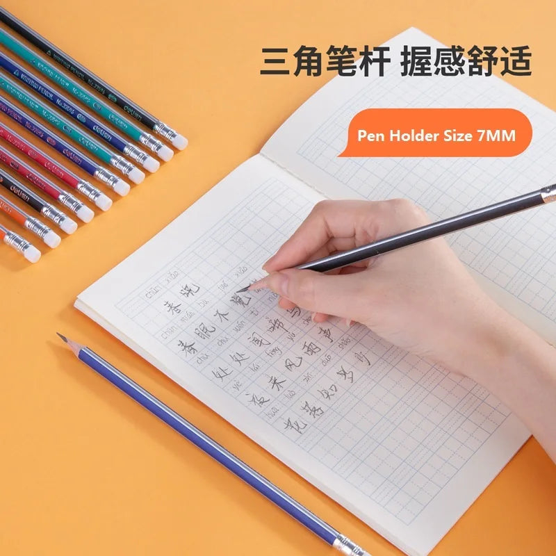 CowLost | product_id-deli-10pc-hb-2b-wood-pencils-triangle-hexagonal-with-eraser-for-school-home-office |4