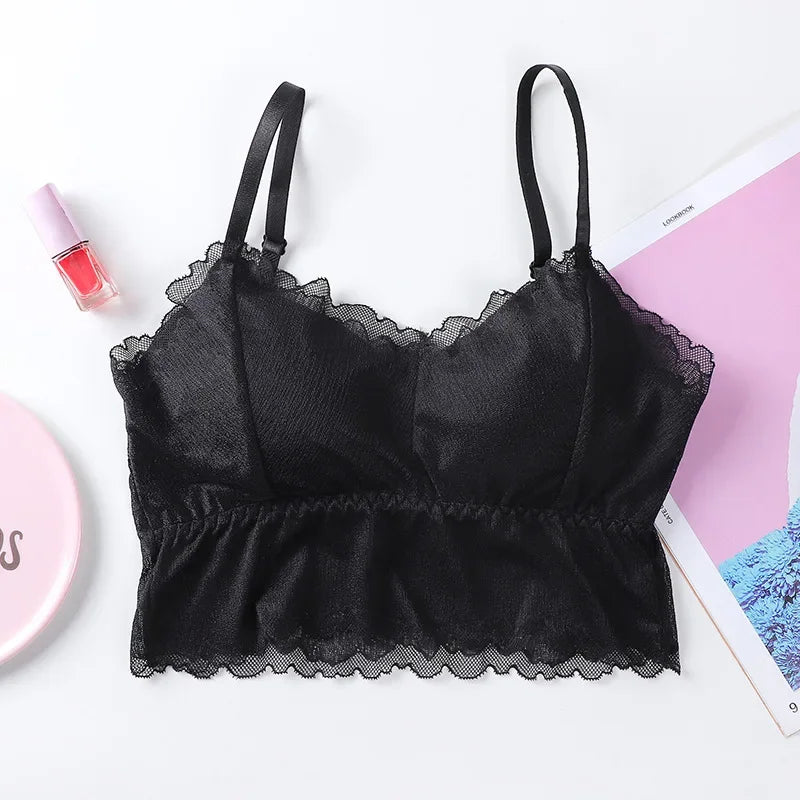 CowLost | product_id-wireless-padded-lace-bralette-crop-top-for-women-summer-lingerie |8