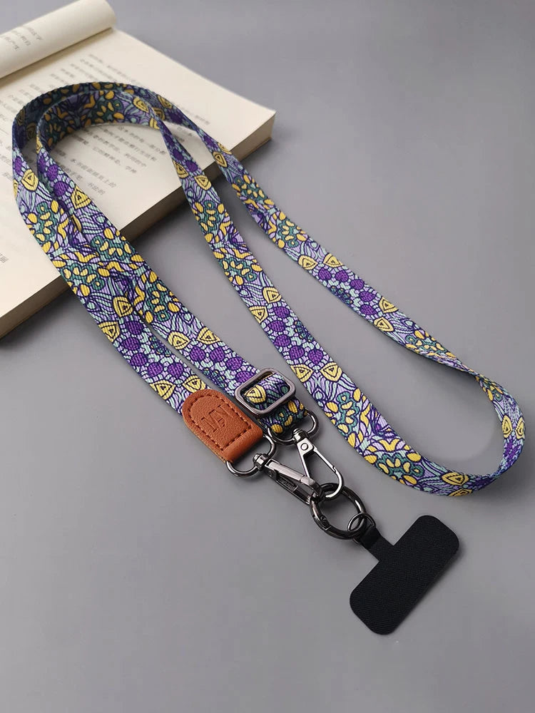 CowLost | uncategorized-adjustable-retro-totem-pattern-crossbody-cell-phone-lanyard |16