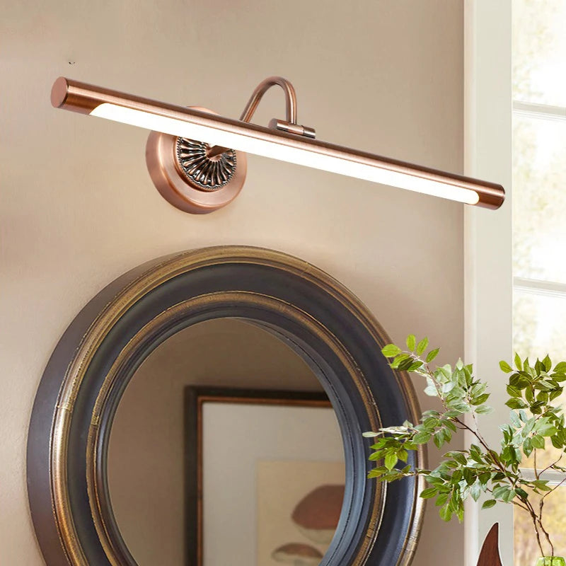 CowLost | product_id-red-bronze-8w-led-bathroom-wall-light-455mm-gold-european-mirror-lamp |5
