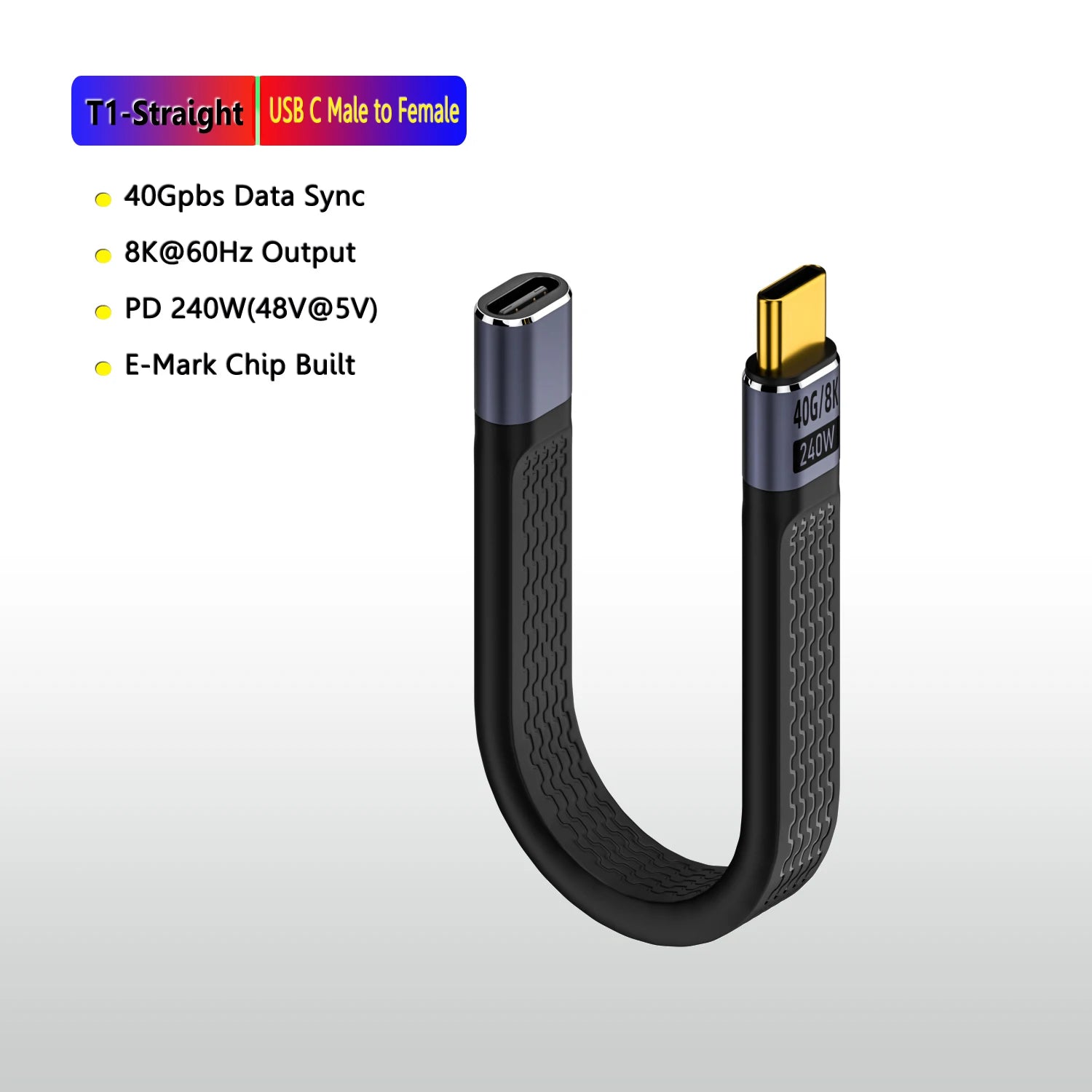 CowLost | product_id-pd240w-5a-fast-charging-type-c-to-type-c-elbow-cable-for-huawei-xiaomi-samsung-s21-s20-thunderbolt-3-data-transfer |18