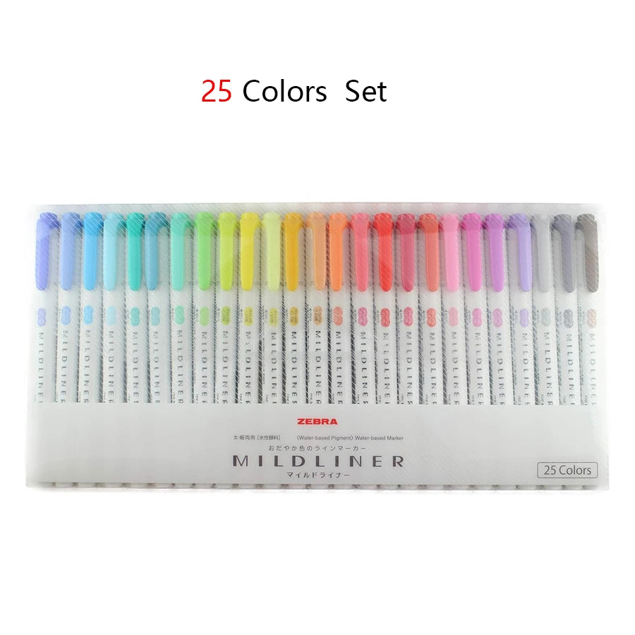CowLost | product_id-zebra-mildliner-wtk7-double-tip-highlighters-25-colors-fluorescent-markers-for-drawing-diy |9